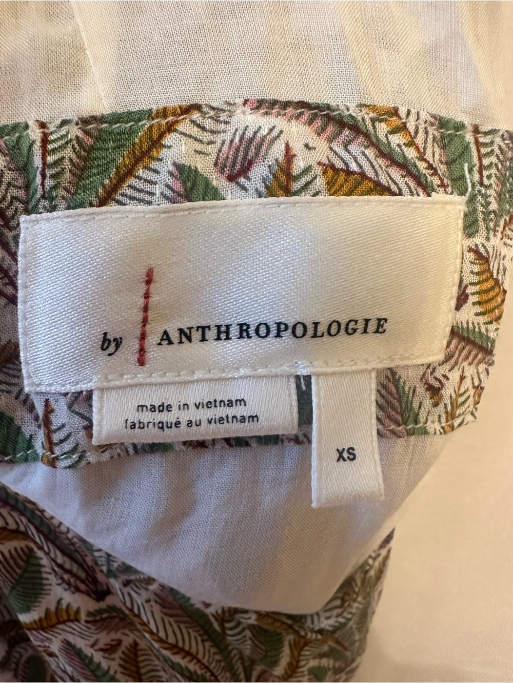 Anthropologie Botanical Halter Dress XS Tie Waist Lined A-Line Dress - Picture 2 of 12
